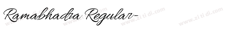 Ramabhadra Regular字体转换